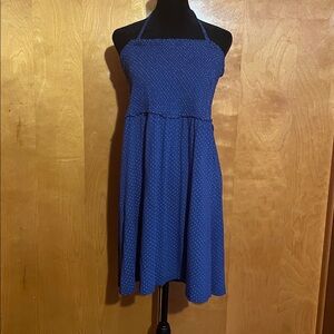 Serra Large Convertible Blue Polka Dot Dress